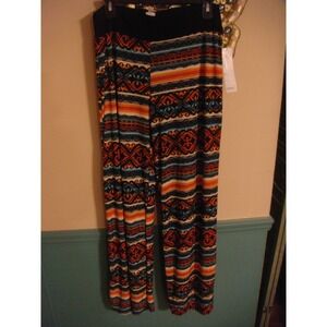 ICY fashion womens L multicolor loose leg comfy pants NWT‎
